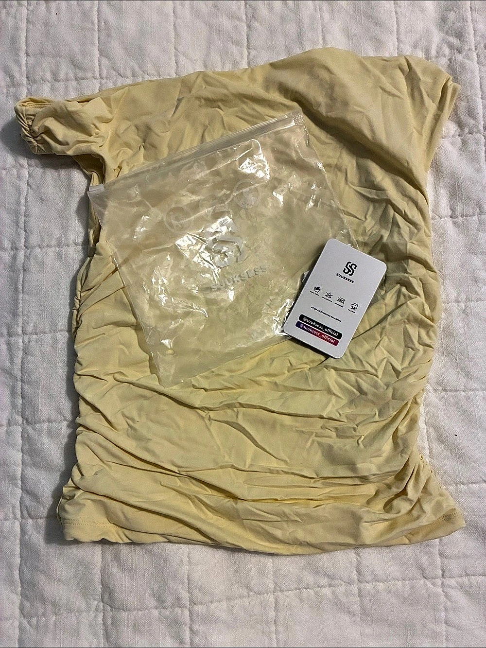 SUUKSESS Buttery Soft Side Ruched Tank Top Yellow XS NWT